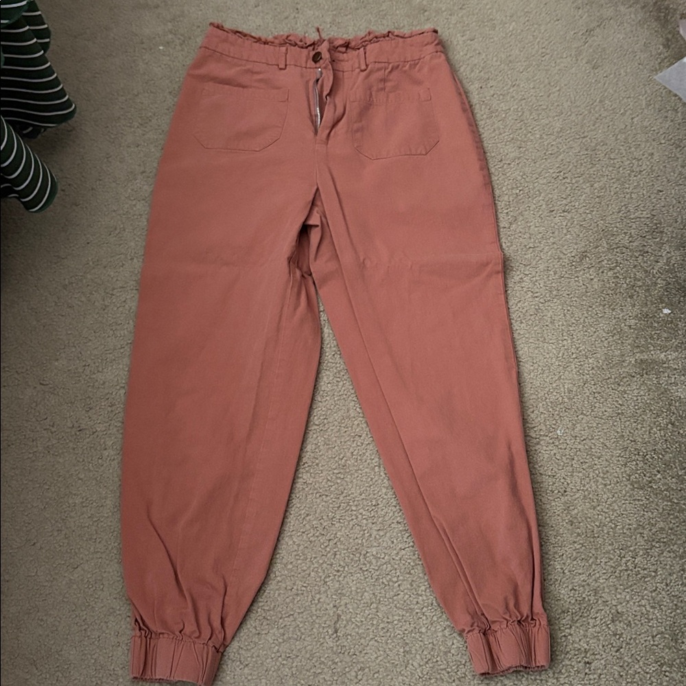 SHEIN Rust Ankle Cropped Pants